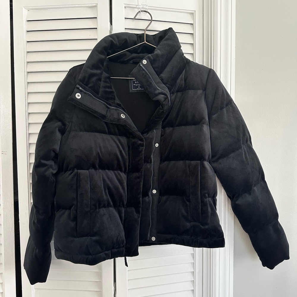 Abercrombie & Fitch Velvet Puffer Jacket